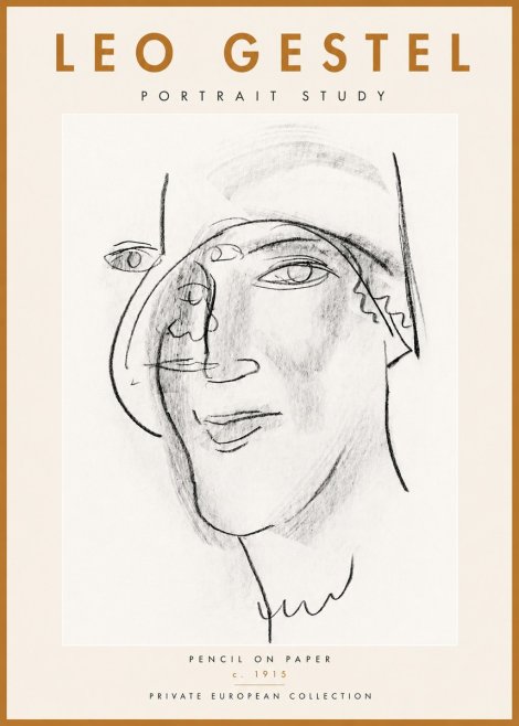 Leo Gestel Portrait Study II No4 - Poszter