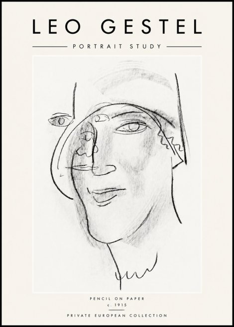 Leo Gestel Portrait Study II No6 - Poszter