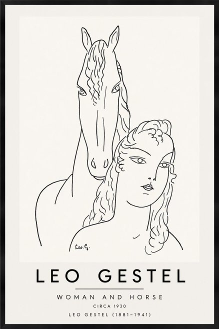 Leo Gestel Woman and Horse No6 - Poszter