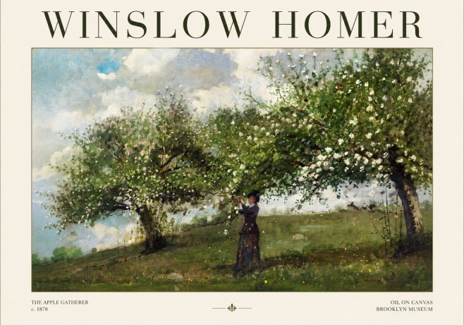 Winslow Homer The Apple Gatherer No1 - Poszter