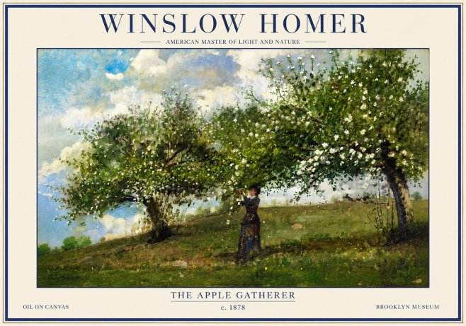 Winslow Homer The Apple Gatherer No3 - Poszter