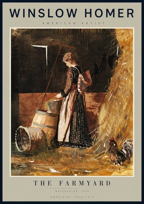 Winslow Homer The Farmyard No2 - Poszter