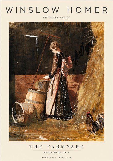 Winslow Homer The Farmyard No5 - Poszter