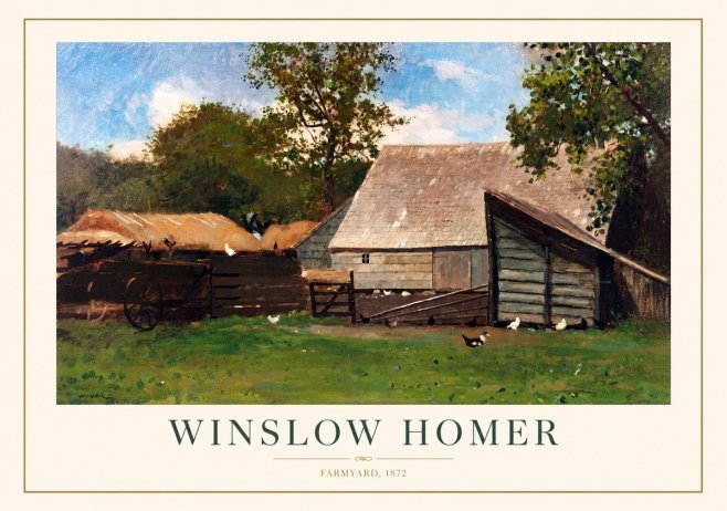 Winslow Homer Farmyard, 1872 No1 - Poszter