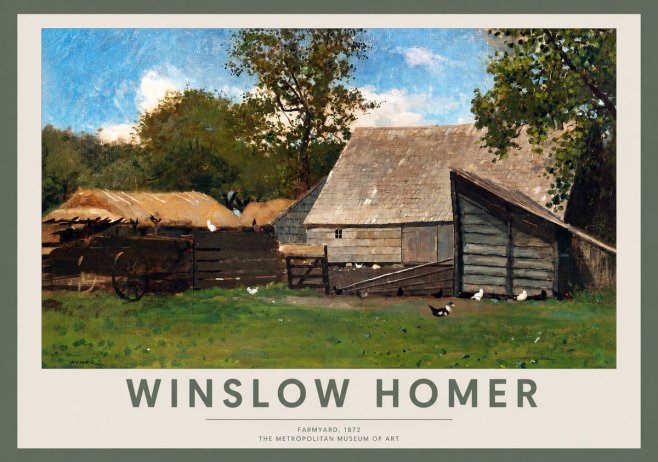 Winslow Homer Farmyard, 1872 No2 - Poszter