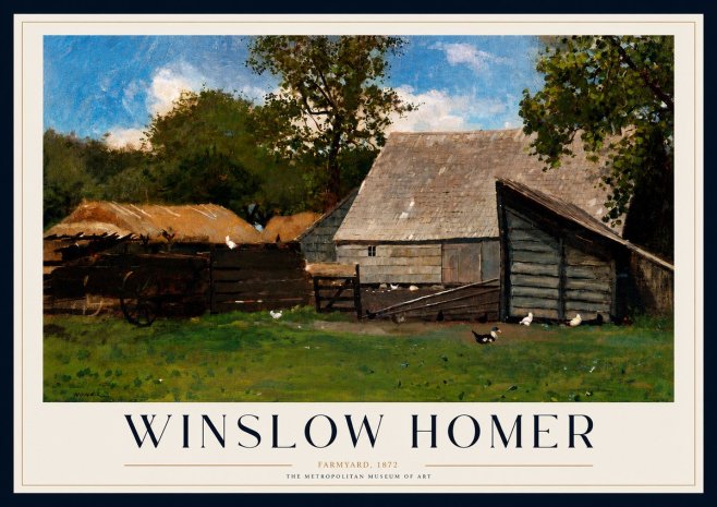 Winslow Homer Farmyard, 1872 No3 - Poszter