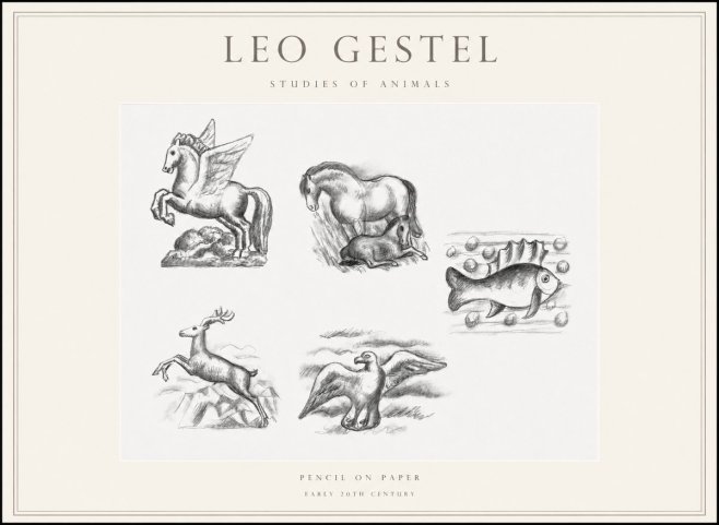 Leo Gestel Studies of Animals No1 - Poszter