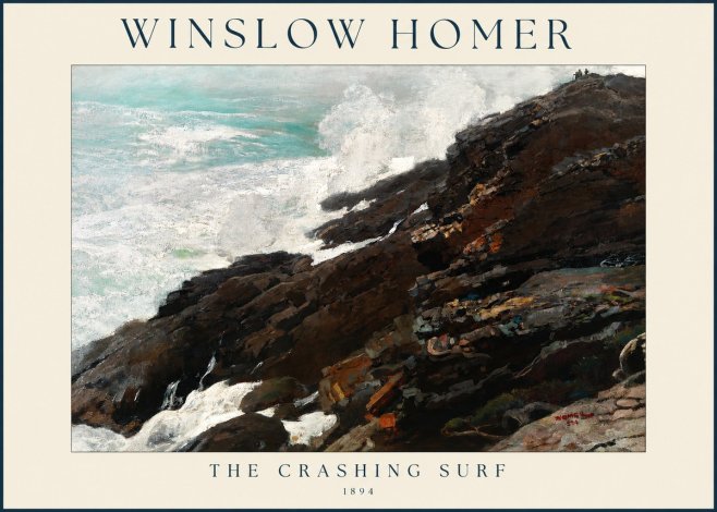 Winslow Homer The Crashing Surf No1 - Poszter