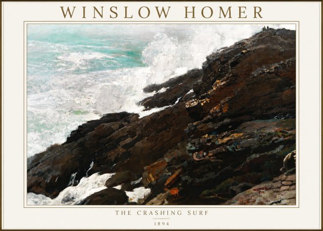 Winslow Homer The Crashing Surf No3 - Poszter