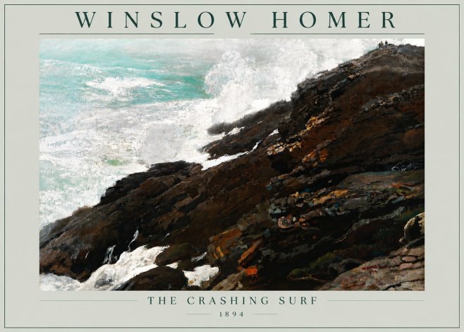 Winslow Homer The Crashing Surf No5 - Poszter