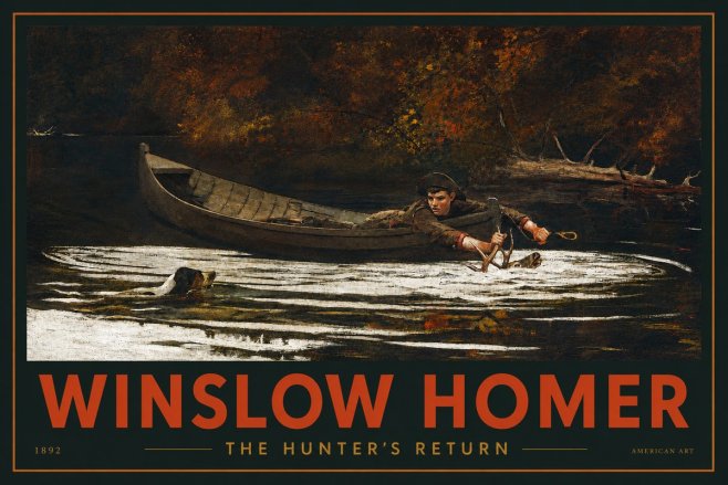 Winslow Homer The Hunter's Return No2 - Poszter