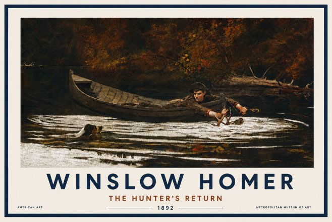Winslow Homer The Hunter's Return No4 - Poszter