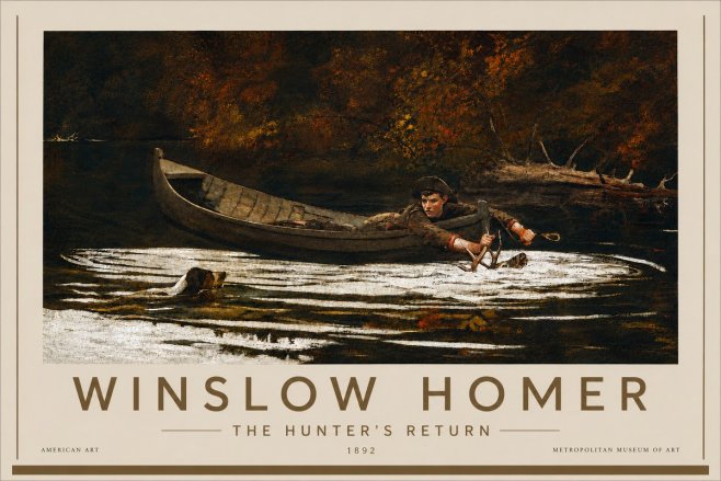 Winslow Homer The Hunter's Return No6 - Poszter