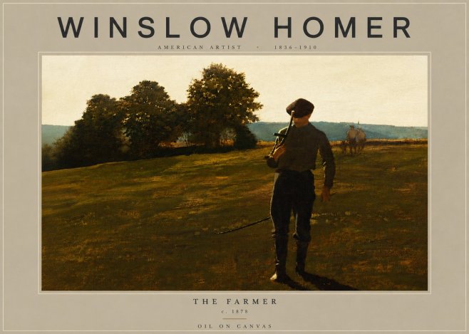 Winslow Homer The Farmer No5 - Poszter