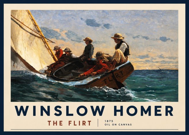 Winslow Homer The Flirt No3 - Poszter
