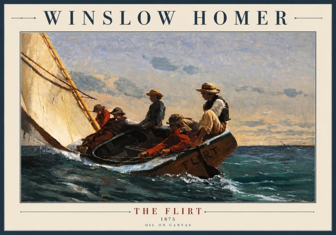 Winslow Homer The Flirt No6 - Poszter