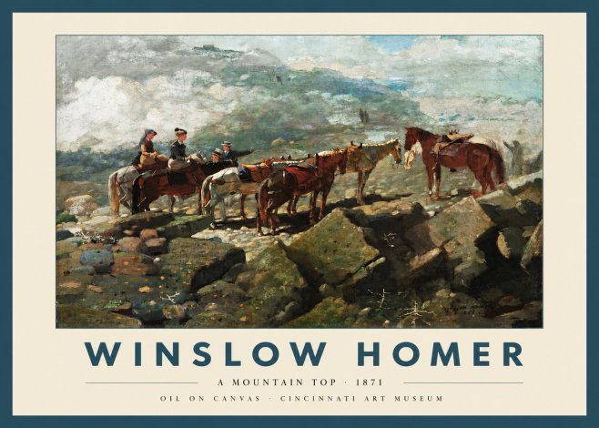Winslow Homer A Mountain Top No2 - Poszter