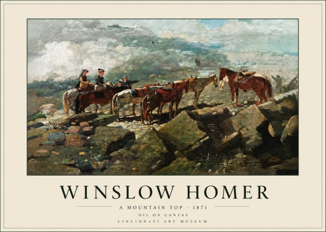 Winslow Homer A Mountain Top No3 - Poszter