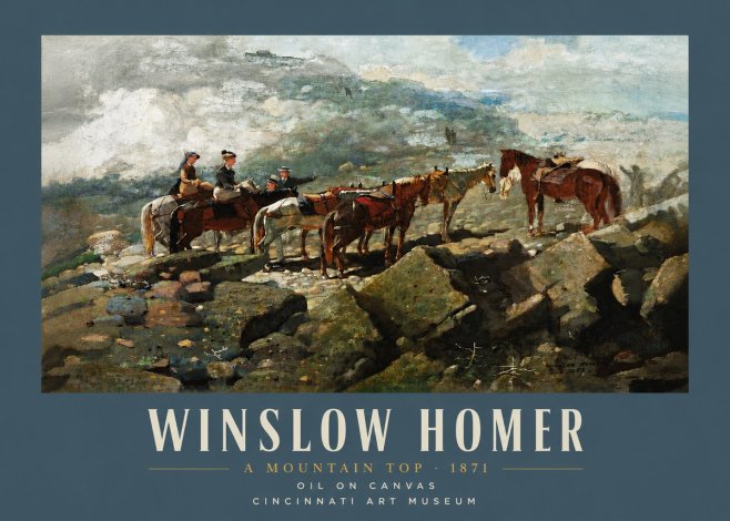 Winslow Homer A Mountain Top No4 - Poszter