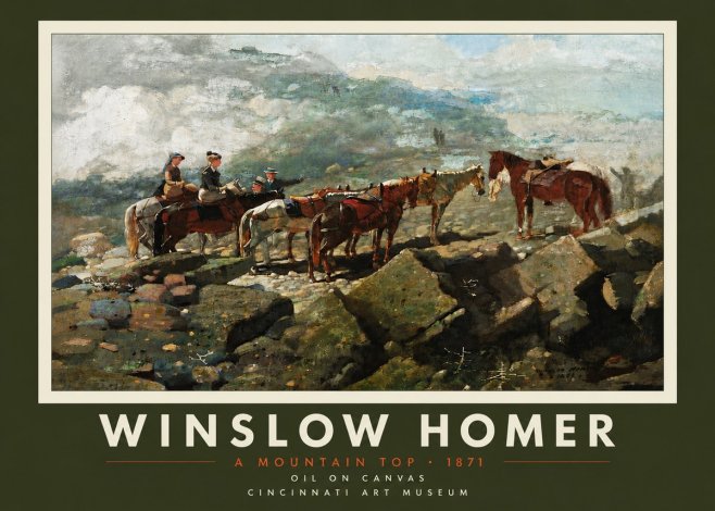 Winslow Homer A Mountain Top No5 - Poszter