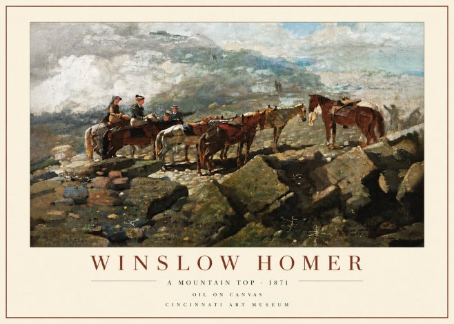 Winslow Homer A Mountain Top No6 - Poszter