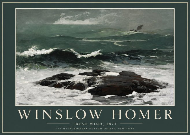 Winslow Homer Fresh Wind No4 - Poszter