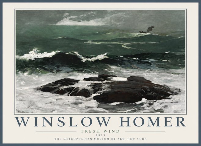 Winslow Homer Fresh Wind No5 - Poszter