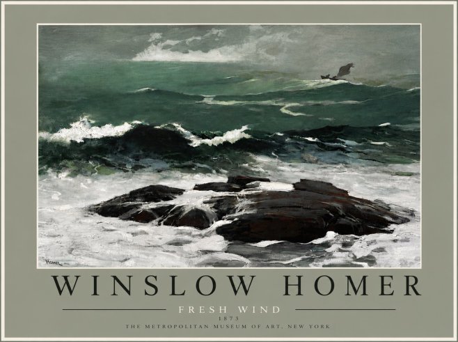 Winslow Homer Fresh Wind No6 - Poszter