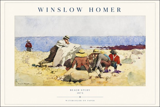 Winslow Homer Beach Study No1 - Poszter