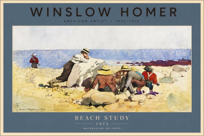 Winslow Homer Beach Study No2 - Poszter