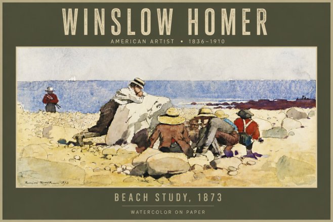 Winslow Homer Beach Study No5 - Poszter