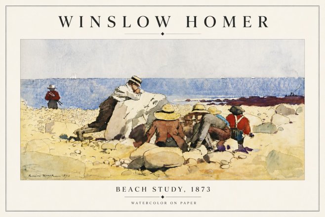 Winslow Homer Beach Study No6 - Poszter