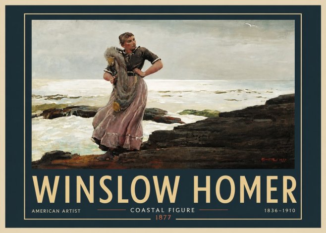 Winslow Homer Coastal Figure No5 - Poszter