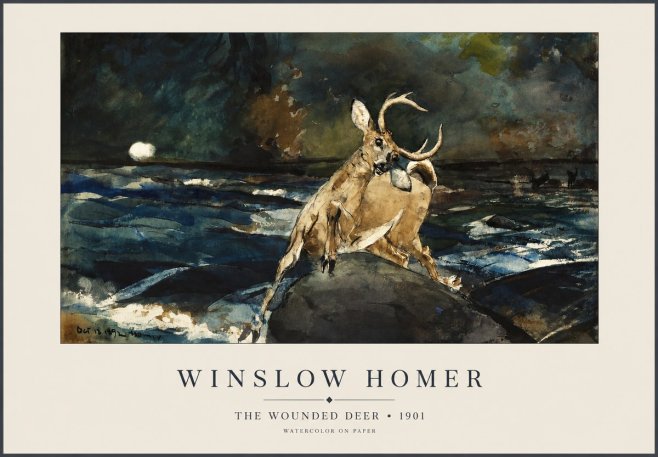 Winslow Homer The Wounded Deer No1 - Poszter