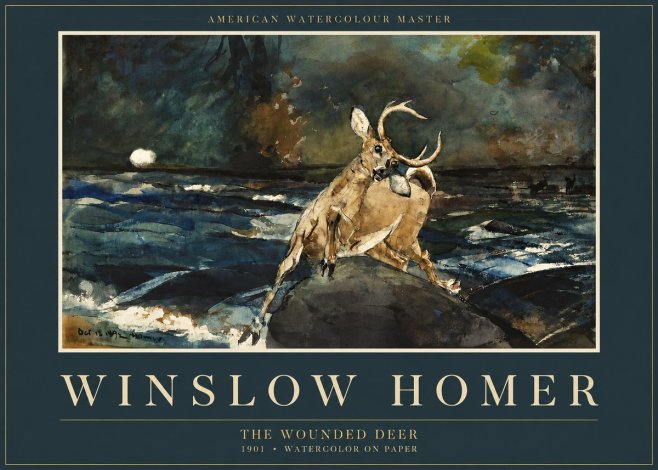Winslow Homer The Wounded Deer No2 - Poszter