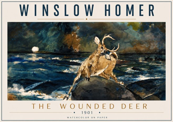 Winslow Homer The Wounded Deer No5 - Poszter