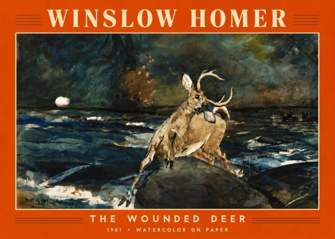 Winslow Homer The Wounded Deer No6 - Poszter