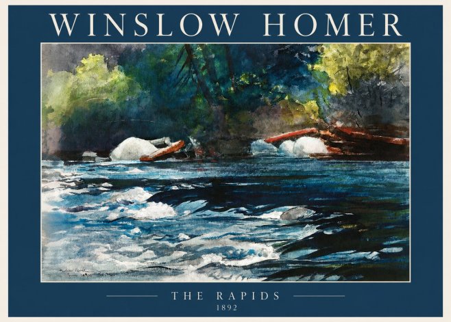 Winslow Homer The Rapids No2 - Poszter