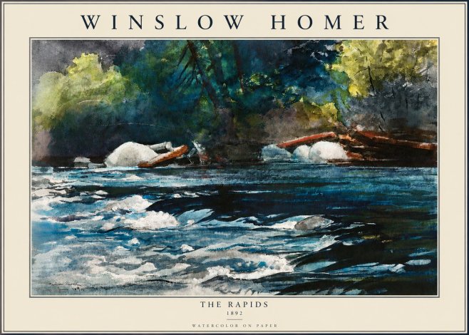 Winslow Homer The Rapids No3 - Poszter