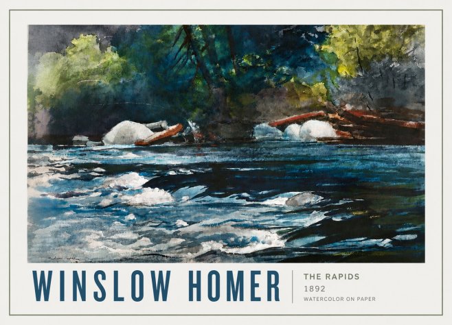 Winslow Homer The Rapids No4 - Poszter