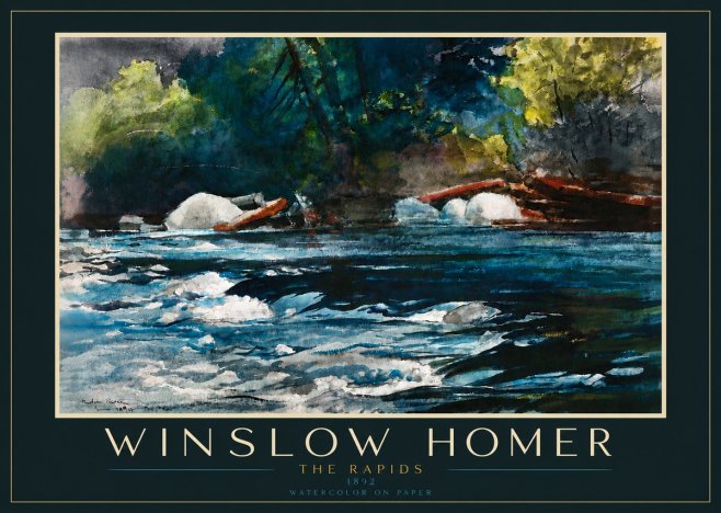 Winslow Homer The Rapids No5 - Poszter