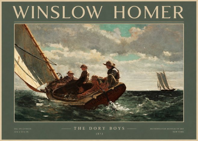 Winslow Homer The Dory Boys No2 - Poszter