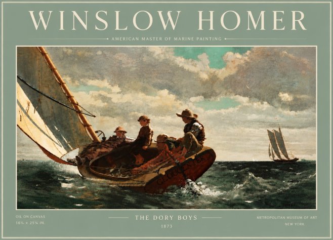 Winslow Homer The Dory Boys No6 - Poszter