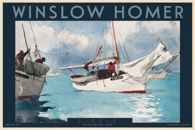 Winslow Homer Lizzie No2 - Poszter
