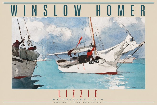 Winslow Homer Lizzie No4 - Poszter