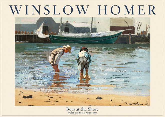 Winslow Homer Boys at the Shore No1 - Poszter