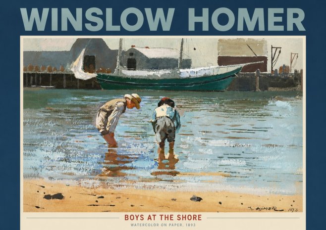 Winslow Homer Boys at the Shore No2 - Poszter