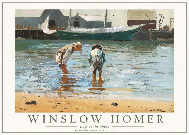 Winslow Homer Boys at the Shore No3 - Poszter