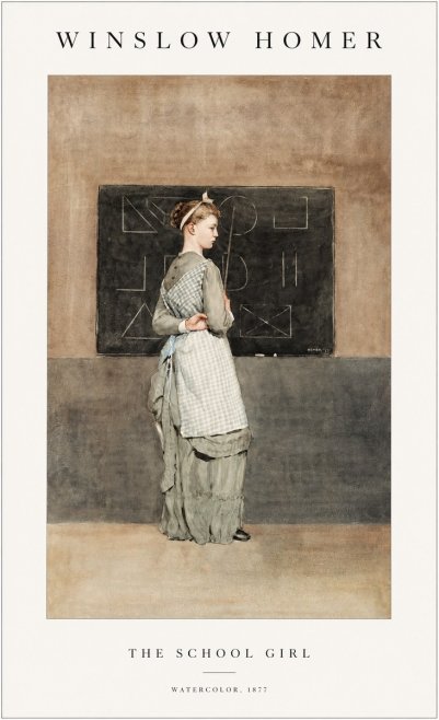 Winslow Homer The School Girl No1 - Poszter