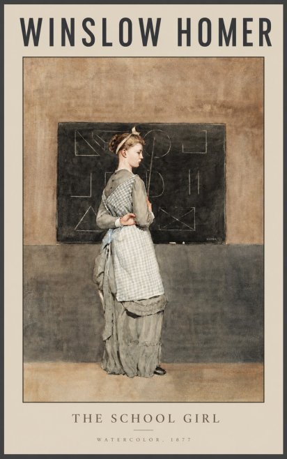 Winslow Homer The School Girl No2 - Poszter